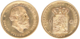 Gold coins - mail bid sale - Netherlands - Gouden Tientjes 1875-1933 - 10 Gulden 1885 - Gold - XF