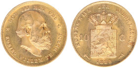Gold coins - mail bid sale - Netherlands - Gouden Tientjes 1875-1933 - 10 Gulden 1885 - Gold - XF