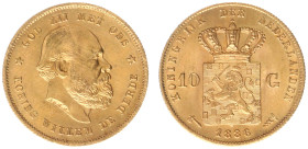 Gold coins - mail bid sale - Netherlands - Gouden Tientjes 1875-1933 - 10 Gulden 1886 - Gold - good VF
