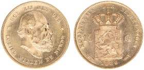 Gold coins - mail bid sale - Netherlands - Gouden Tientjes 1875-1933 - 10 Gulden 1886 - Gold - XF
