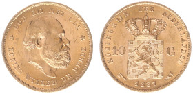 Gold coins - mail bid sale - Netherlands - Gouden Tientjes 1875-1933 - 10 Gulden 1887 - Gold - XF