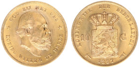 Gold coins - mail bid sale - Netherlands - Gouden Tientjes 1875-1933 - 10 Gulden 1887 - Gold - good XF