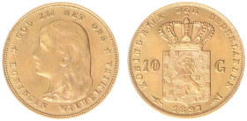Gold coins - mail bid sale - Netherlands - Gouden Tientjes 1875-1933 - 10 Gulden 1897 - Gold - XF
