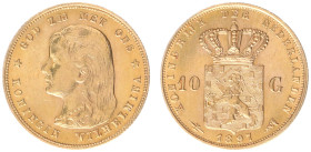 Gold coins - mail bid sale - Netherlands - Gouden Tientjes 1875-1933 - 10 Gulden 1897 - Gold - a.XF