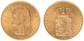 Gold coins - mail bid sale - Netherlands - Gouden Tientjes 1875-1933 - 10 Gulden 1897 - Gold - a.XF