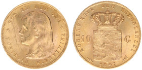 Gold coins - mail bid sale - Netherlands - Gouden Tientjes 1875-1933 - 10 Gulden 1897 - Gold - a.XF