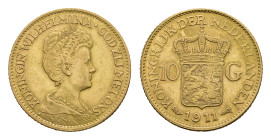 Gold coins - mail bid sale - Netherlands - Gouden Tientjes 1875-1933 - 10 Gulden 1911 - Gold - VF