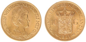 Gold coins - mail bid sale - Netherlands - Gouden Tientjes 1875-1933 - 10 Gulden 1911 - Gold - a.XF