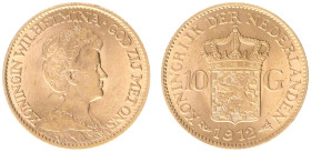 Gold coins - mail bid sale - Netherlands - Gouden Tientjes 1875-1933 - 10 Gulden 1912 - Gold - good VF