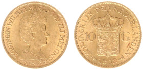 Gold coins - mail bid sale - Netherlands - Gouden Tientjes 1875-1933 - 10 Gulden 1912 - Gold - good VF