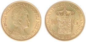 Gold coins - mail bid sale - Netherlands - Gouden Tientjes 1875-1933 - 10 Gulden 1912 - Gold - good VF