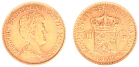 Gold coins - mail bid sale - Netherlands - Gouden Tientjes 1875-1933 - 10 Gulden 1912 - Gold - VF/XF