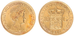 Gold coins - mail bid sale - Netherlands - Gouden Tientjes 1875-1933 - 10 Gulden 1912 - Gold - VF/XF, polished