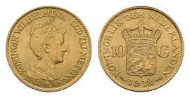 Gold coins - mail bid sale - Netherlands - Gouden Tientjes 1875-1933 - 10 Gulden 1912 - Gold - a.XF