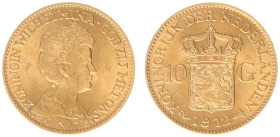 Gold coins - mail bid sale - Netherlands - Gouden Tientjes 1875-1933 - 10 Gulden 1912 - Gold - a.XF