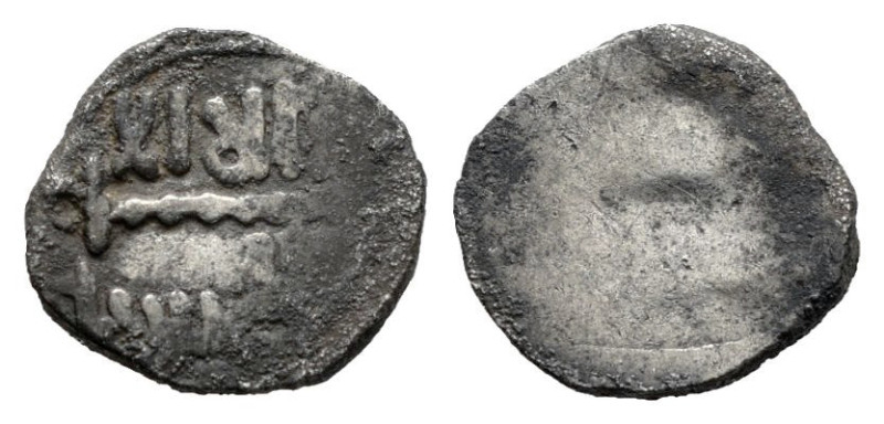 Almoravids. Abu Bakr Ibn `Umar. 1/2 quirate. 480-488 H. (Vives-Unlisted). Ag. 0,...