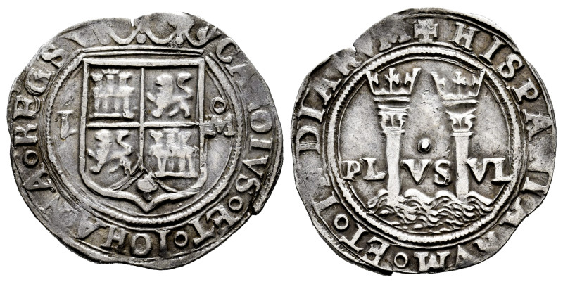 Charles-Joanna (1504-1555). 1 real. ND (1548-1556). Mexico. L. (Cal-73). Ag. 3,4...