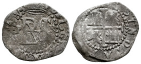 Philip II (1556-1598). 1/2 real. ND (1574-1576). Potosi. R. (Cal-135). Ag. 1,54 g. VF. Est...180,00. 

Spanish description: Felipe II (1556-1598). 1...