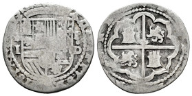 Philip II (1556-1598). 1 real. ND (1577-1588). Lima. D. (Cal-212). Ag. *-I to left, P-dot-D to right. RareEx Biur Collection. Choice F. Est...200,00. ...