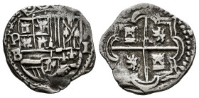 Philip II (1556-1598). 1 real. ND (1578-1595). Potosi. B. (Cal-242). Ag. 3,09 g. Variety small lions. Pátina. VF/Choice VF. Est...90,00. 

Spanish d...