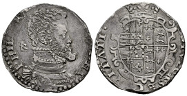 Philip II (1556-1598). 1/2 ducado. ND. Naples. IBR. (Tauler-668). (Vti-350). (Mir-159/1). Ag. 12,80 g. With the title of the king of England and Princ...