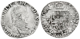 Philip II (1556-1598). 1/5 Philipsdaalder. 1567. Nijmegen. (GH-212/6d). (Vanhoudt-271 NIJ). Ag. 5,70 g. Almost VF/VF. Est...80,00. 

Spanish descrip...