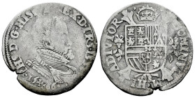 Philip II (1556-1598). 1/2 escudo felipe. 1566. Overijssel. (Tauler-987). (Vti-895). (Vanhoudt-271.HS). Ag. 6,45 g. Choice F/Almost VF. Est...60,00. ...