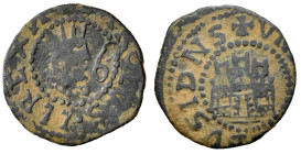 Charles II (1665-1700). 6 dineros. ND. Ibiza. (Cal-6). Ae. 1,67 g. VF. Est...45,00. 

Spanish description: Carlos II (1665-1700). 6 dineros. ND. Ibi...