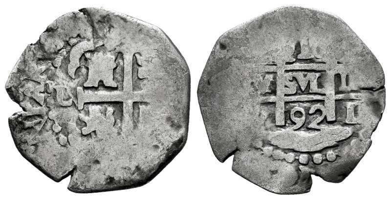 Charles II (1665-1700). 1 real. 1692. Lima. (Cal-223). Ag. 2,15 g. Choice F. Est...