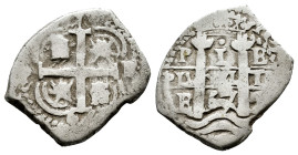 Charles II (1665-1700). 1 real. 1667. Potosi. E. (Cal-250). Ag. 2,78 g. Double date. Triple assayer. Almost VF/VF. Est...100,00. 

Spanish descripti...
