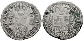 Charles II (1665-1700). 1 patagon. 1695. Antwerpen. (Tauler-3391). (Vti-458). (Mir-715.AN). Ag. 27,45 g. Slight rust. Scarce. VF. Est...300,00. 

Sp...