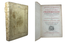 Liebe, C.S.
 Gotha nvmaria, sistens thesavri Fridericiani nvmismata antiqva avrea, argentea, aerea. Amsterdam 1730. Frontispiz, Tit. mit gest. Vign.,...