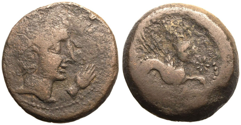 CELTIC. IBERIA, CASTULO. 
Bronze As, late 2nd Century BC. 
Obv: diademed male ...