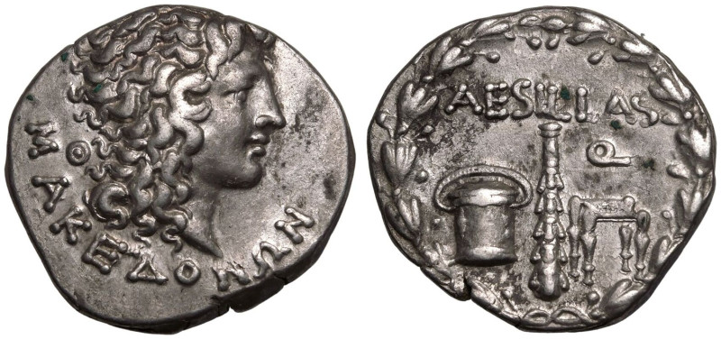 ANCIENT GREECE. MACEDON (ROMAN PROTECTORATE), FIRST MERIS. 
Silver Tetradrachm,...