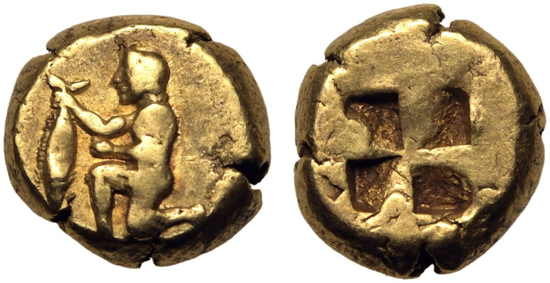 ANCIENT GREECE. MYSIA, KYZIKOS. 
Electrum Hemihekte, circa 500-450 BC. 
Obv: n...