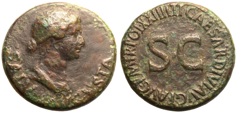 ROMAN EMPIRE. Livia (mother of Tiberius). 
Bronze Dupondius, AD 21-22. Rome. 
...