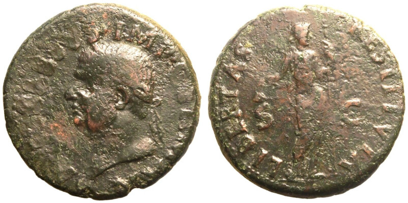 ROMAN EMPIRE. Vitellius. 
Bronze As, AD 69. Tarraco. 
Obv: A VITELLIVS IMP GER...