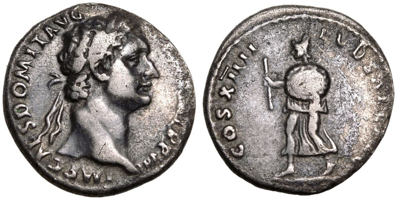 ROMAN EMPIRE. Domitian. 
Silver Denarius, AD 88. Rome. 
Obv: IMP CAES DOMIT AV...