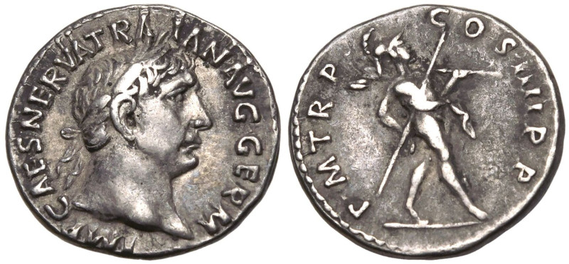 ROMAN EMPIRE. Trajan. 
Silver Denarius, AD 98-117. Rome. 
Obv: IMP CAES NERVA ...