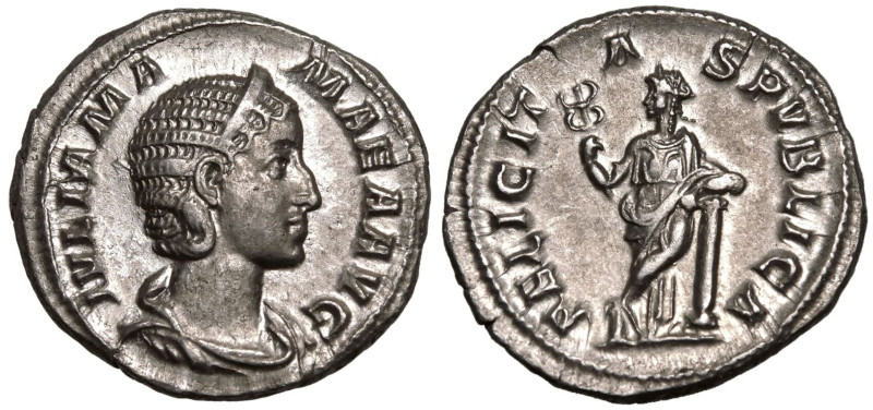ROMAN EMPIRE. Julia Mamaea (mother of Severus Alexander). 
Silver Denarius, AD ...