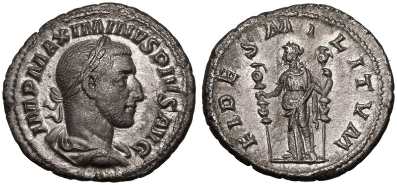 ROMAN EMPIRE. Maximinus I. 
Silver Denarius, AD 235-236. Rome. 
Obv: IMP MAXIM...