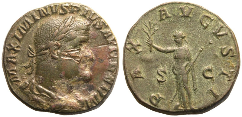 ROMAN EMPIRE. Maximinus I. 
Bronze Sestertius, AD 236-238. Rome. 
Obv: MAXIMIN...