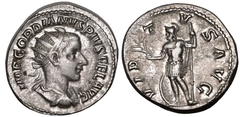 ROMAN EMPIRE. Gordian III. 
Silver Antoninianus, AD 240. Rome. 
Obv: IMP CAES ...