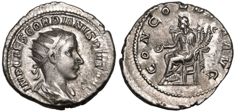 ROMAN EMPIRE. Gordian III. 
Silver Antoninianus, AD 240. Rome. 
Obv: IMP CAES ...