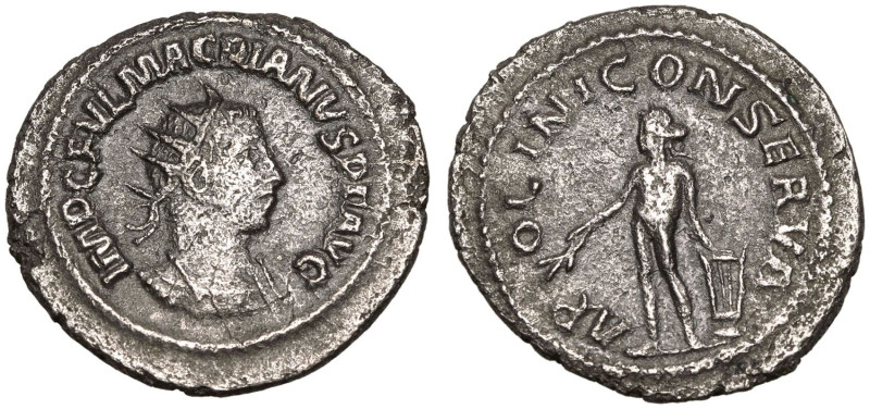 ROMAN EMPIRE. Macrianus. 
Billon Antoninianus, AD 260-261. Samosata. 
Obv: IMP...