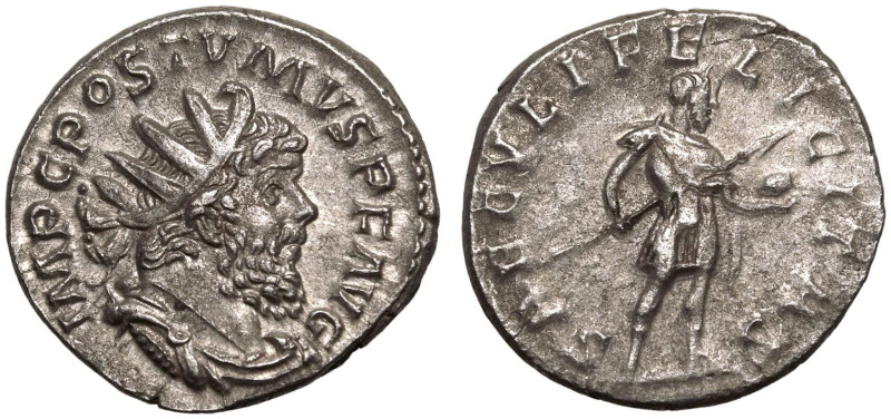 ROMAN EMPIRE. Postumus. 
Silver Antoninianus, AD 266-267. Treveri. 
Obv: IMP C...