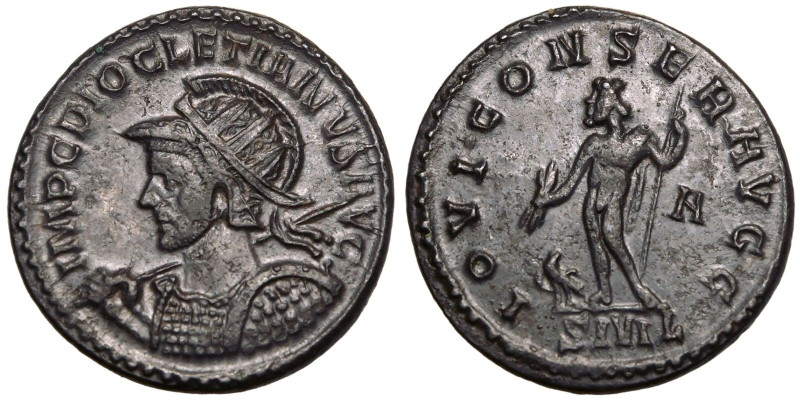 ROMAN EMPIRE. Diocletian. 
Billon Antoninianus, AD 287-288. Lugdunum. 
Obv: IM...