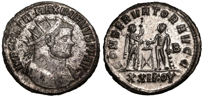 ROMAN EMPIRE. Maximian. 
Billon Antoninianus, AD 290. Siscia. 
Obv: IMP C M A ...