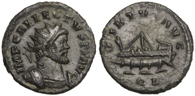 ROMAN EMPIRE. Allectus. 
Billon 'Quinarius', AD 293-296. London. 
Obv: IMP C A...