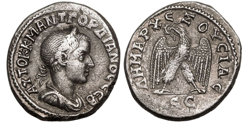 ROMAN PROVINCIAL. SELEUCIS AND PIERIA, ANTIOCH. Gordian III. 
Silver Tetradrach...